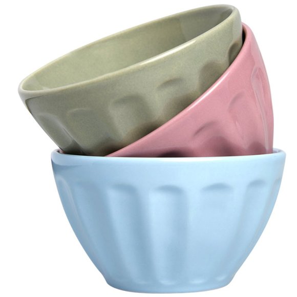 Pier 1 Other - Pier 1 Multi Colored Pastel Ceramic Prep Bowls NWT